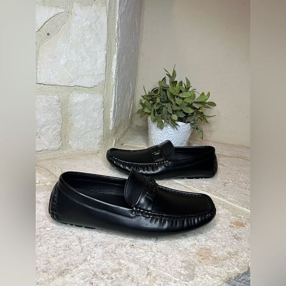 Guess black faux leather Alai Driving Loafers Sz 8 - Picture 4 of 8